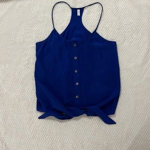 Trina Turk Small Blue Silk Blouse